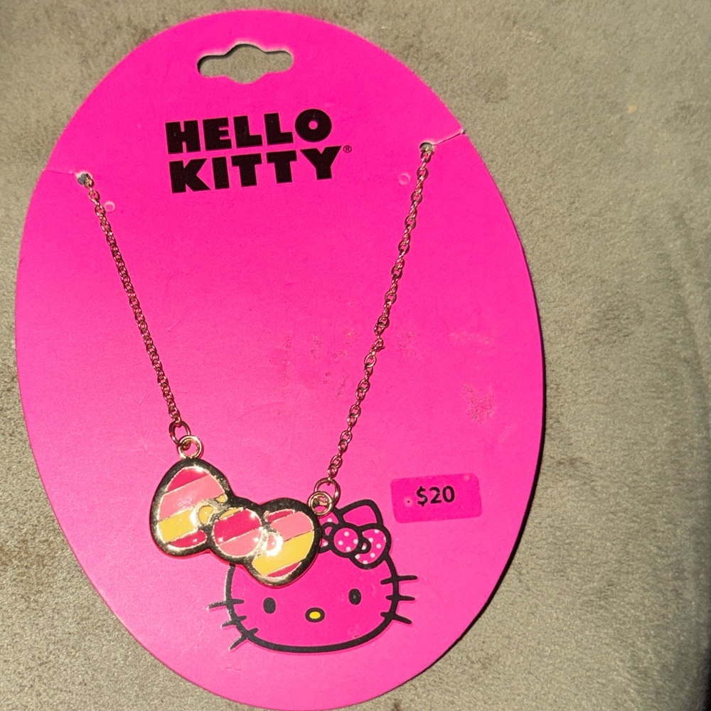 Hello Kitty Pink and Gold Pendant Necklace